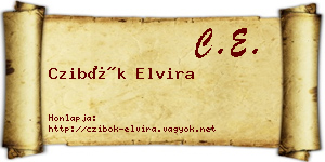 Czibók Elvira névjegykártya